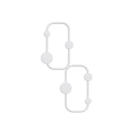 Wallity Ladybug-B Gancho de pared metálico blanco
